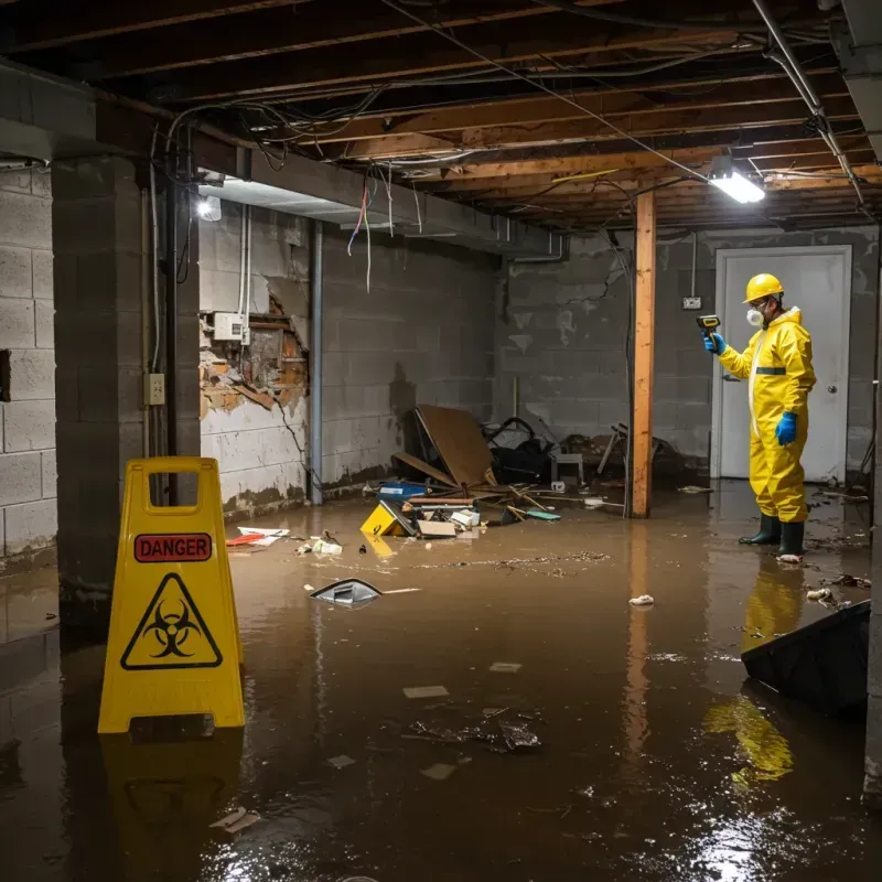 Flooded Basement Electrical Hazard in Meredith, NH Property